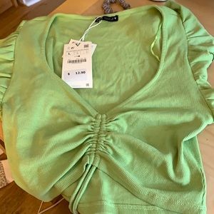Green cute top